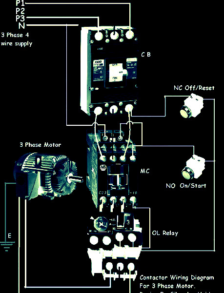 electrical$ world.: How To Wire Contactor And Overload Relay