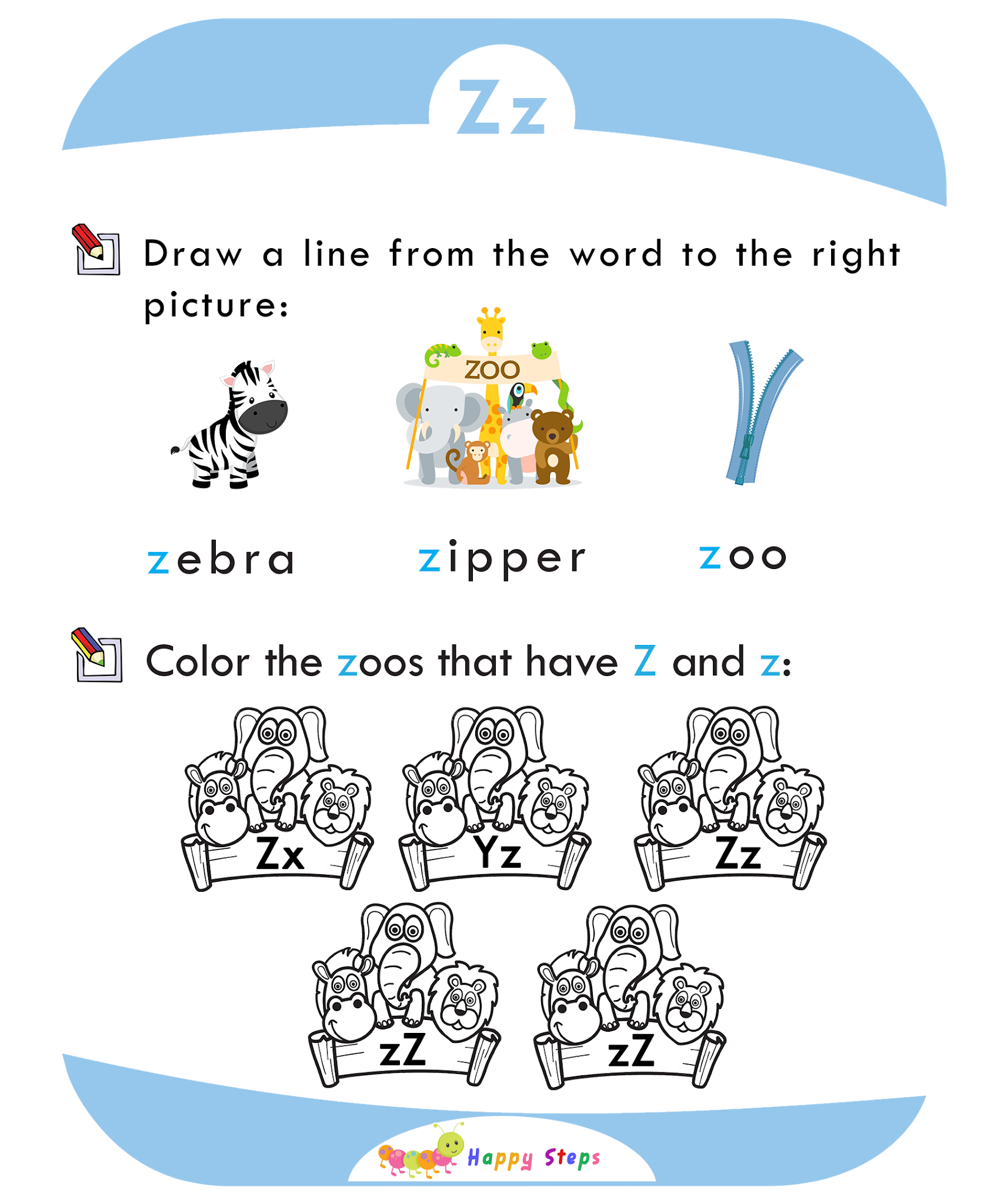 Activity Worksheet 1 letter Z