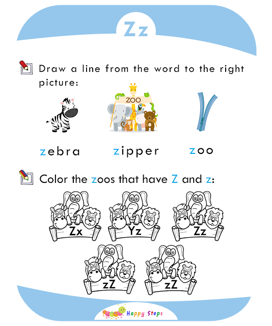 Activity Worksheet -1  letter Z