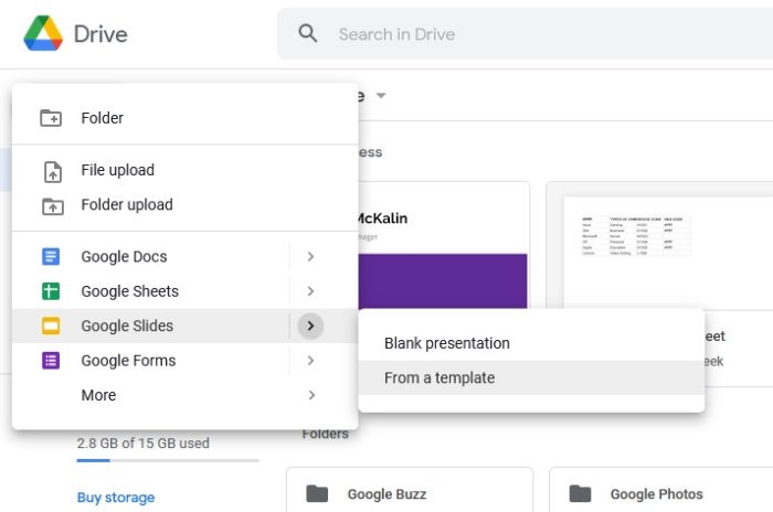 Create a basic presentation in Google Slides