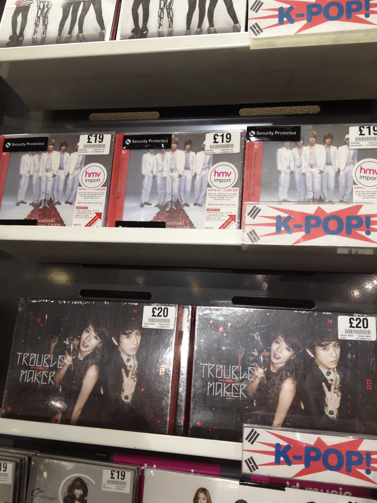 Sisters With Seoul KPop Music At HMV, Oxford Street, London