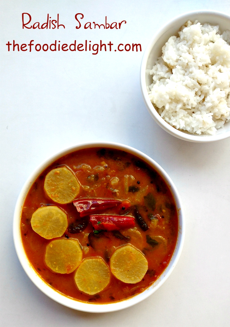 Radish Sambar Recipe South Indian Mullangi Sambar Recipe The Foodie