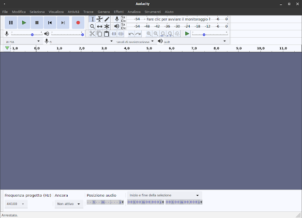 Programma Audacity per editare Tracce Audio