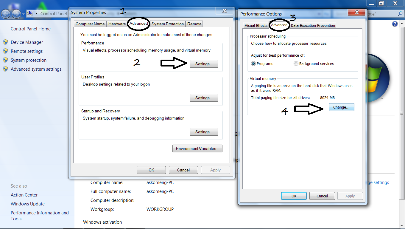 cara menambah RAM laptop dengan virtual memory