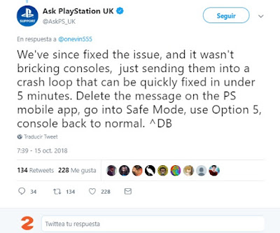 Sony arregla el problema que obligaba a formatear sus consolas de PS4