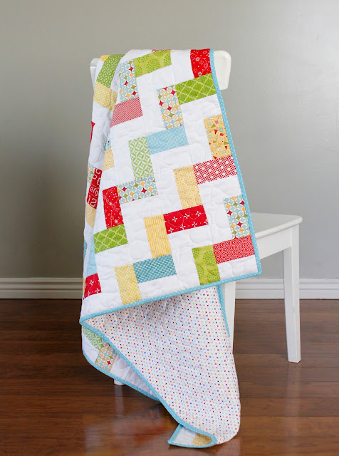 Bright Baby Quilt made by A Bright Corner