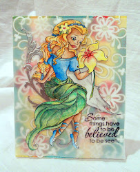 watercolor fairy colored stage using center