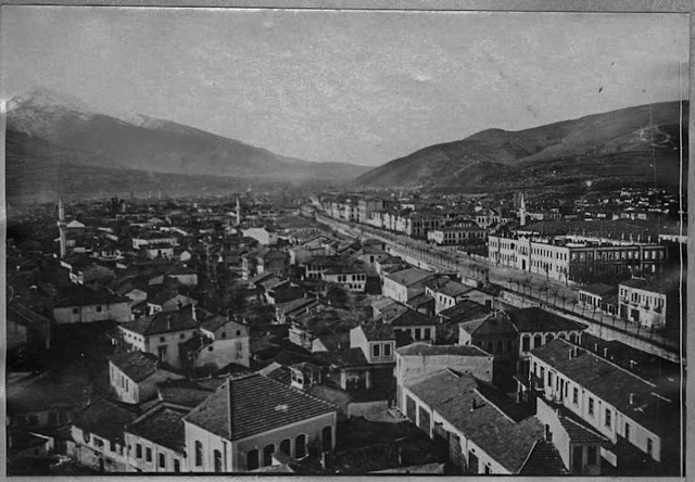 Panoramic view from the Clock Tower towards the west of Bitola. January 1917