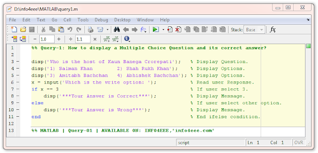 How to display a Multiple Choice Question and its correct answer in ...