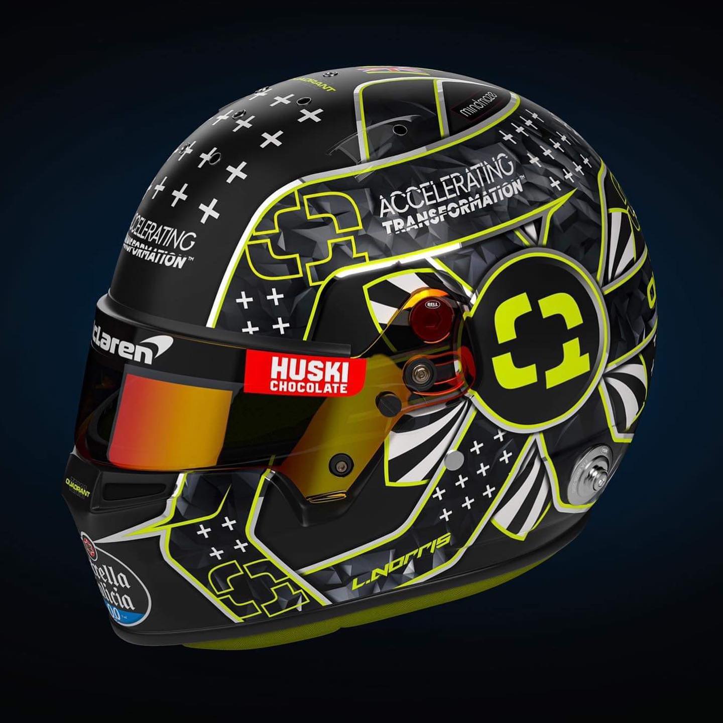 Racing Helmets Garage Bell HP77 L.Norris Bahrain 2020 by MDM Designs