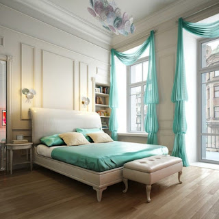 Dormitorios de color turquesa y blanco - Dormitorios colores y estilos