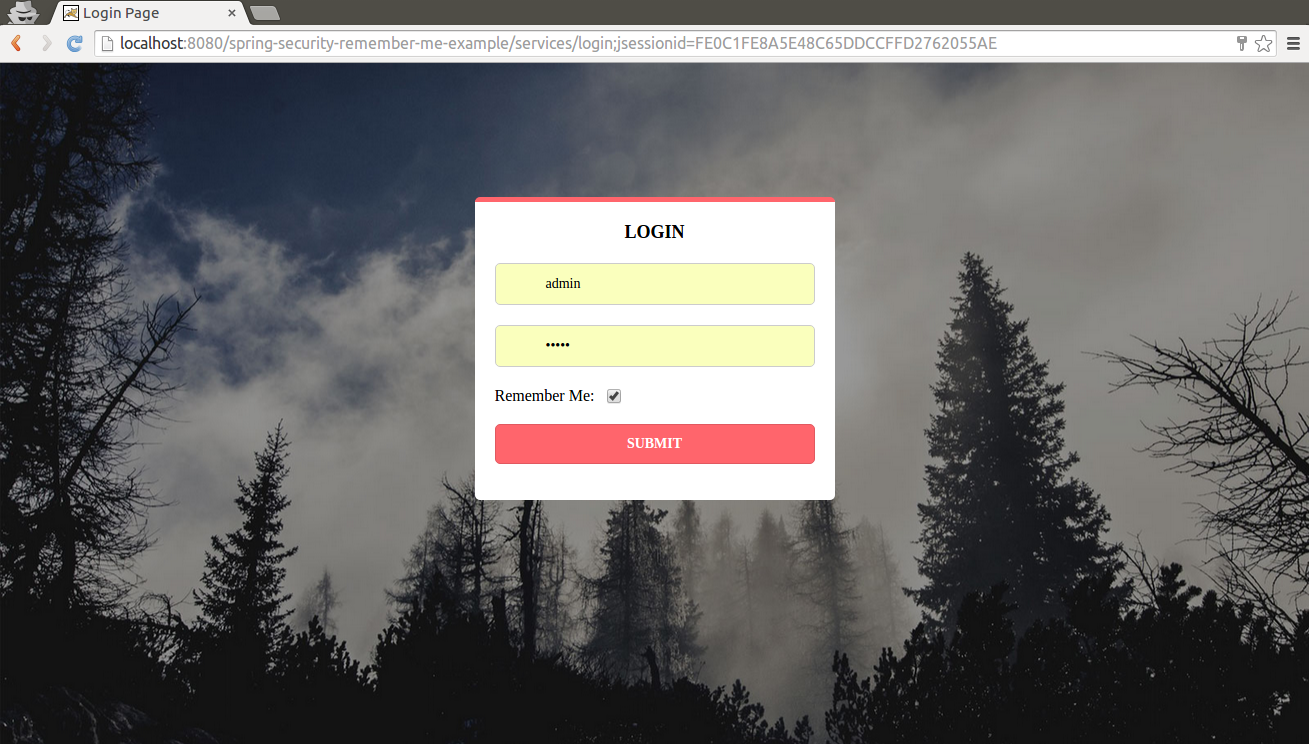 Spring Security Authentication with Persistent Remember Me example ~ My ...