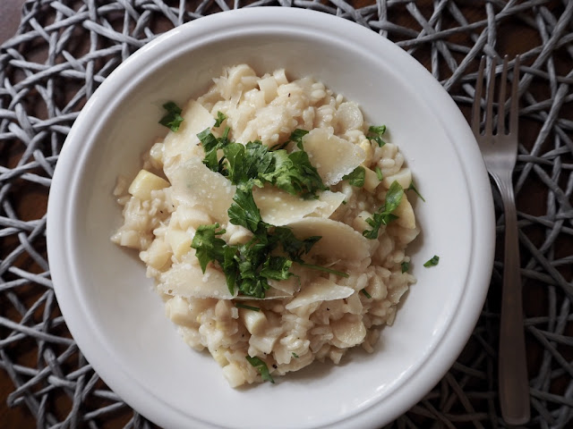 Italské risotto (rizoto) s bílým chřestem 