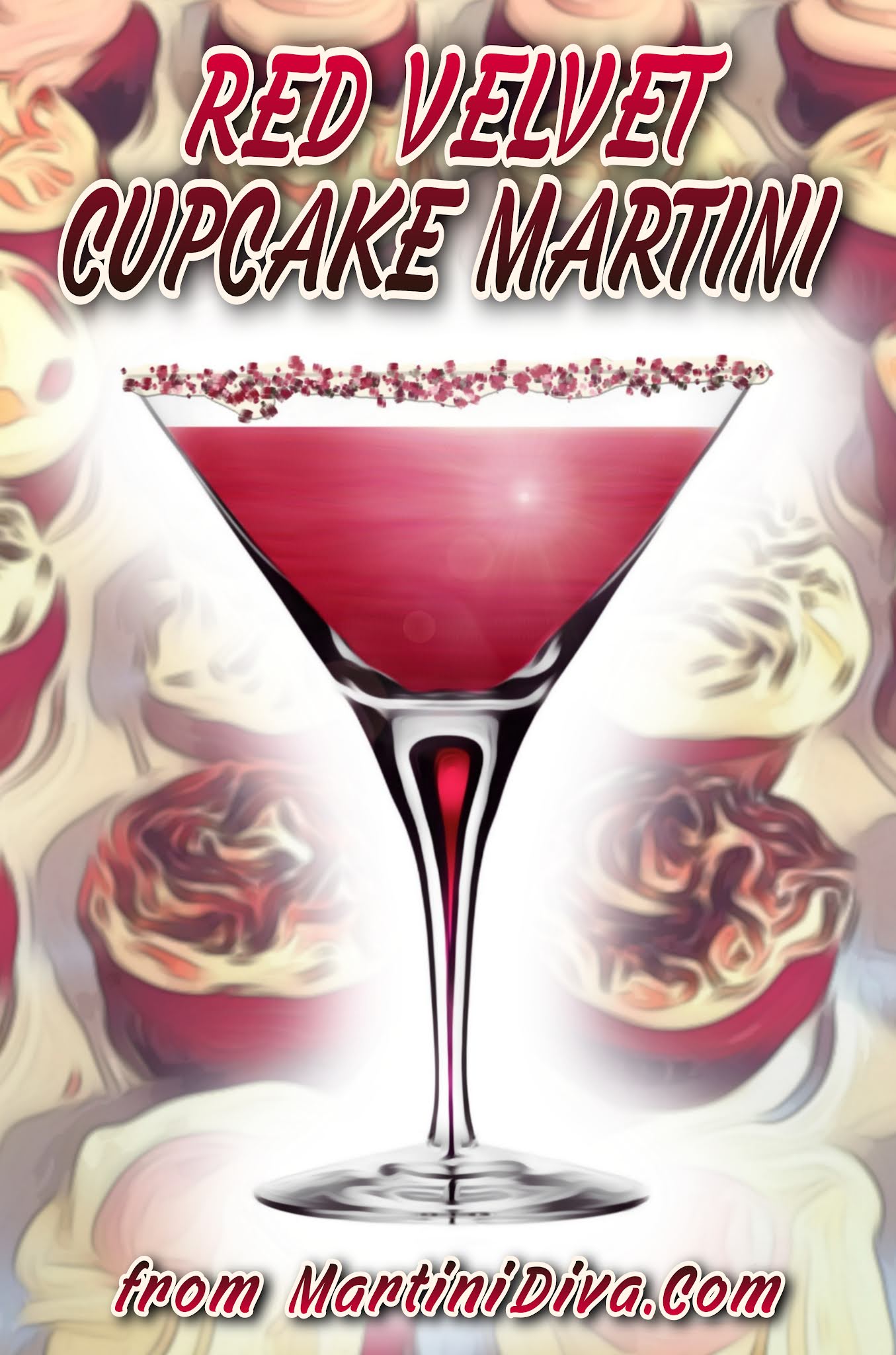 The MARTINI DIVA RED VELVET CUPCAKE MARTINI COCKTAIL RECIPE