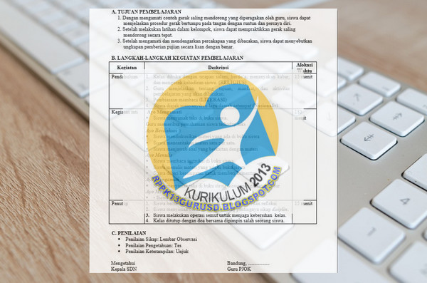 RPP 1 Lembar PJOK Kelas 1 K13 SD Semester 2 Revisi 2020