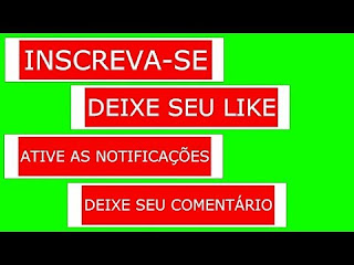 Green Screen Inscreva-se [Botão com opções] Like, compartilhe, Inscrito e  Notificações / Chroma Key 