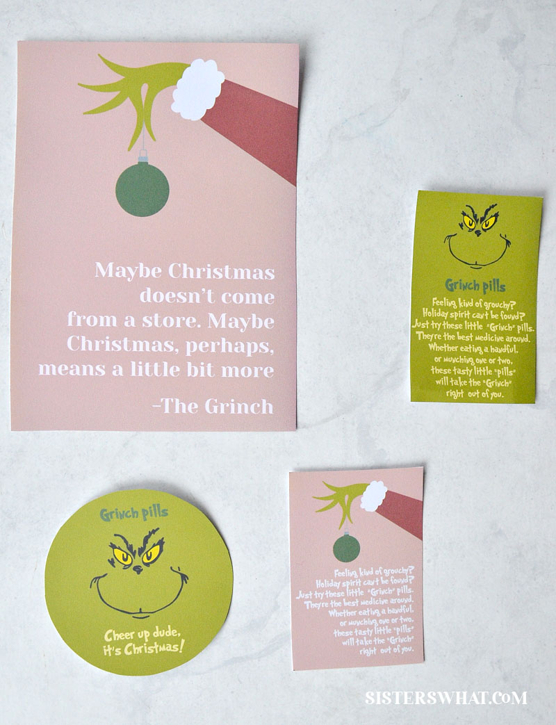 Printable Christmas Tags Grinch Pills Printable Stocking Stuffer ...