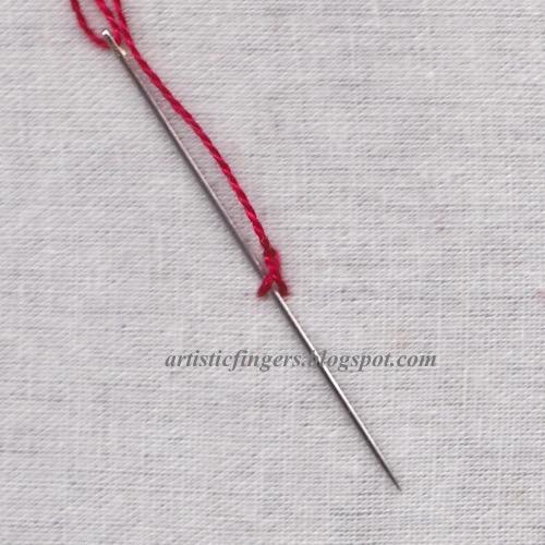 artisticfingers Stitch tutorial Single knotted cable chain stitch