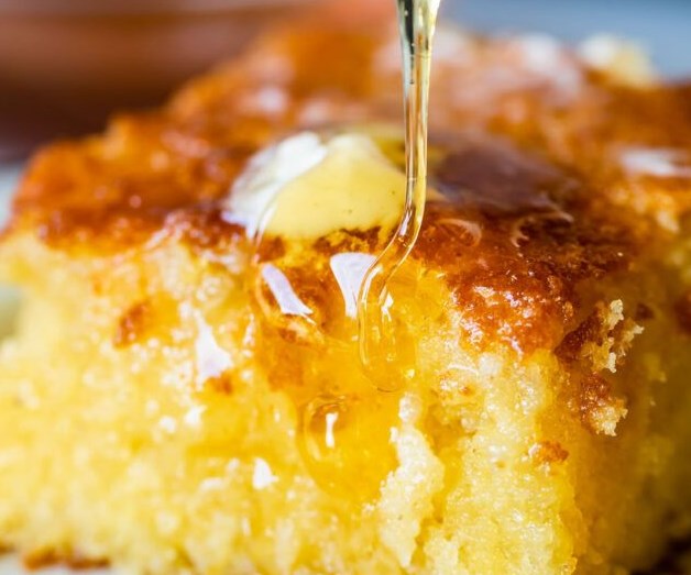 Sweet and Moist Honey Cornbread #desserts #homemade