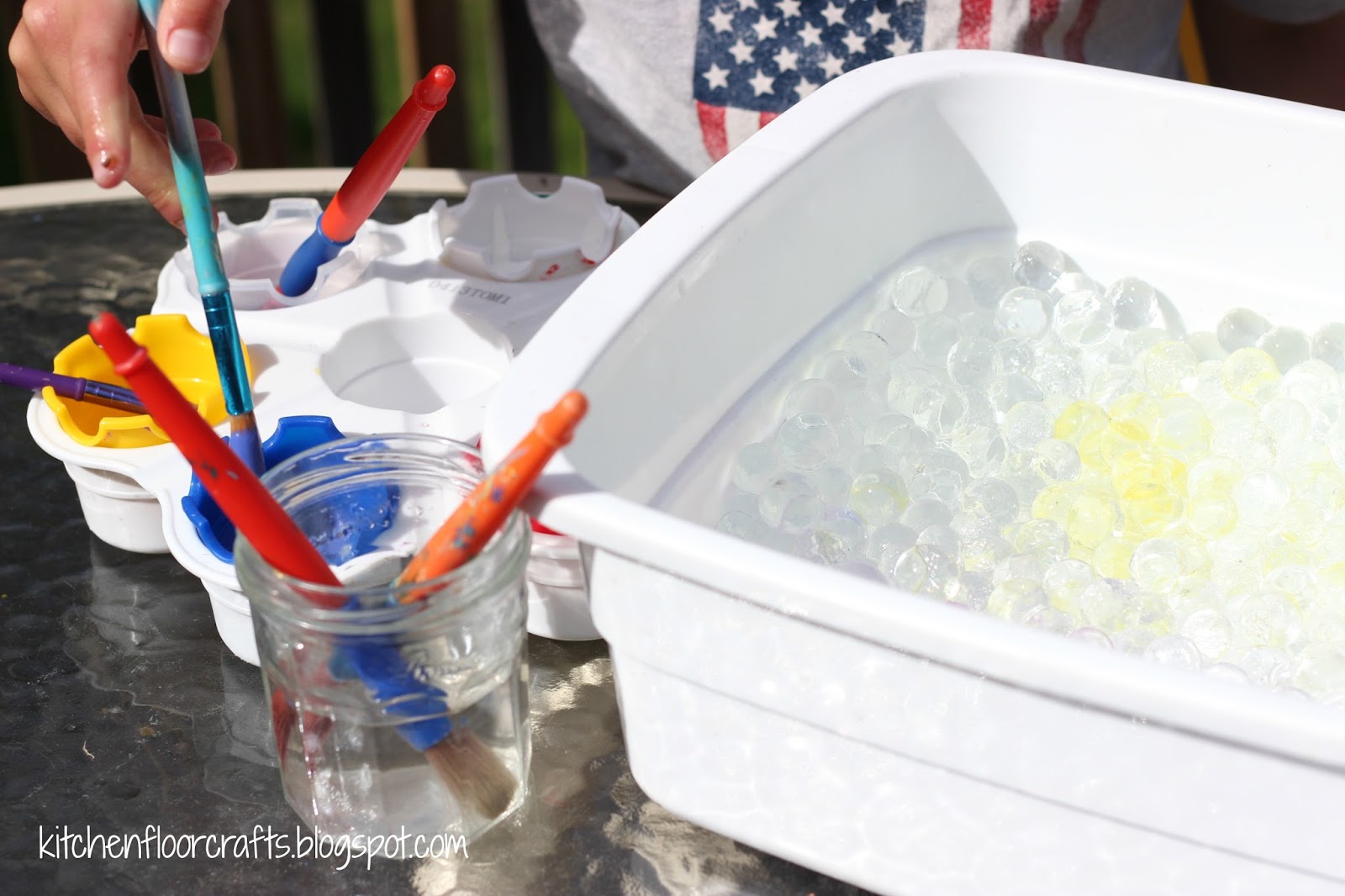 Kitchen Floor Crafts Painting Water Beads