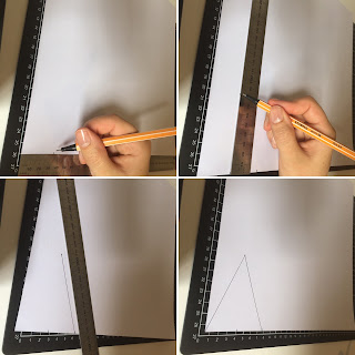 Paper and tinsel handmade Christmas trees embellishments