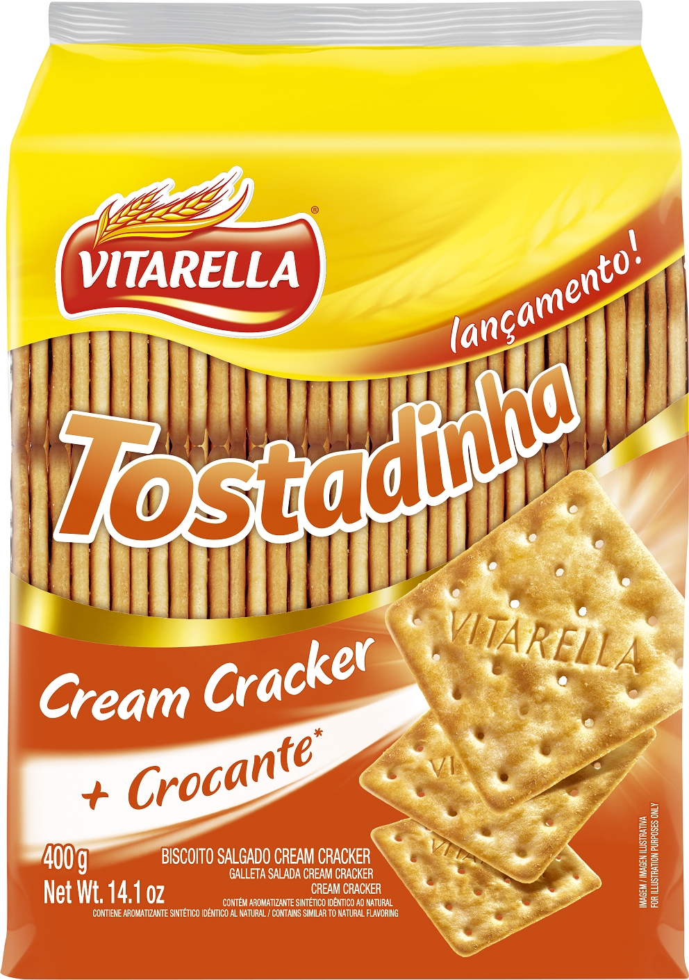 Novidade Vitarella Cream Cracker Tostadinha, crocantinha que só ela