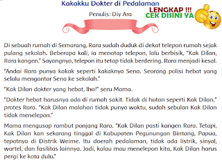 Kunci Jawaban Tematik Kelas 4 Tema 6 Kakakku Dokter di Pedalaman www.simplenews.me