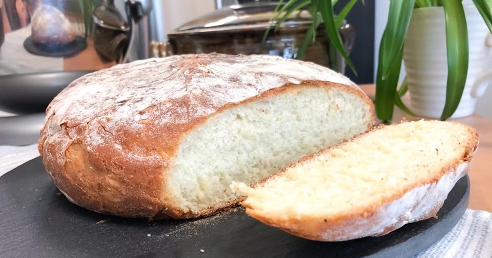 Rustic No Knead White Bread