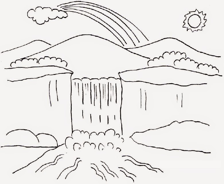 Gambar Pemandangan Air Terjun Indah Toko Fd Flashdisk Hitam Putih