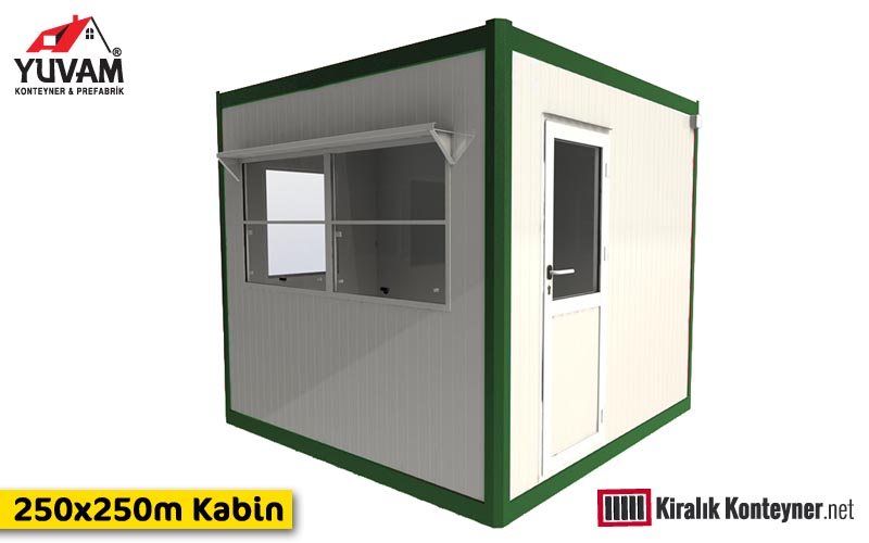 Kiralik 250x250cm Bilet Gisesi Bufe Guvenlik Kabini Kiralik Konteyner 0850 318 43 53