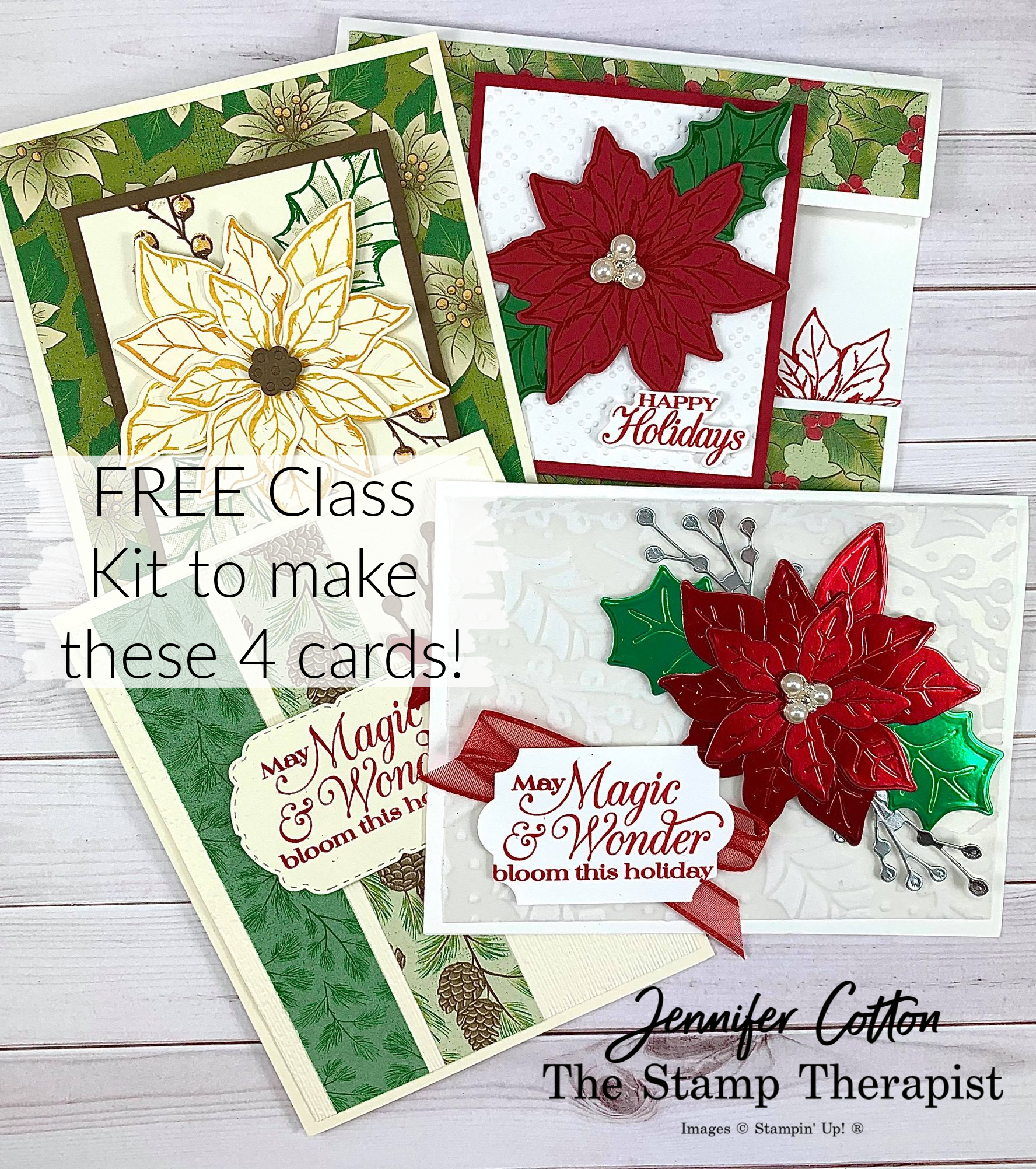 The Stamp Therapist Three cards with the Snowflake Wishes Bundle by