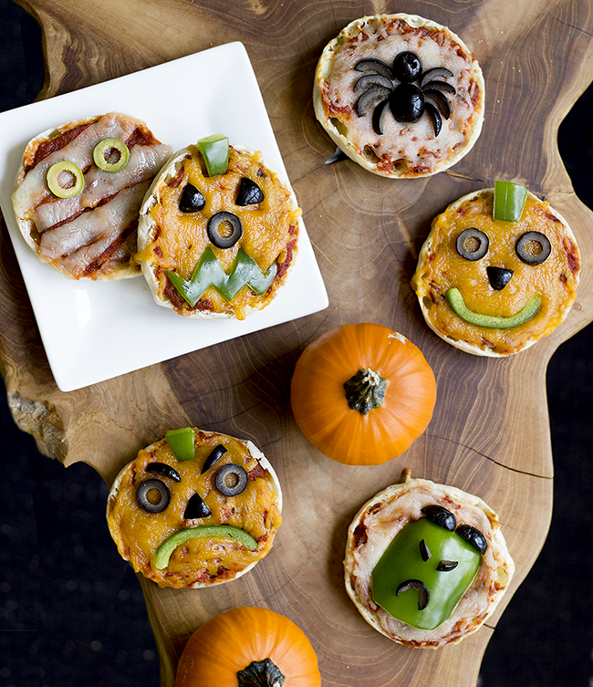 Mini Vegan Halloween Pizzas, Recipe