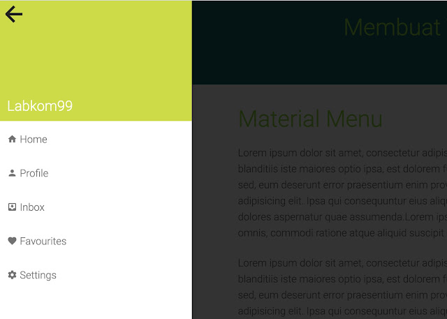 Membuat Template Menu Sidebar Material Design HTML5 Membuat Template Menu Sidebar Material Design HTML5