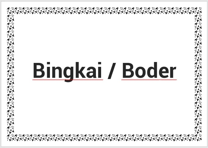 Cara membuat border di lembar dokumen word
