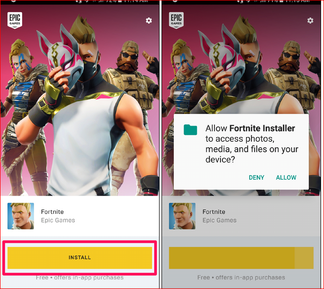 comment installer fortnite sur android gratuitement