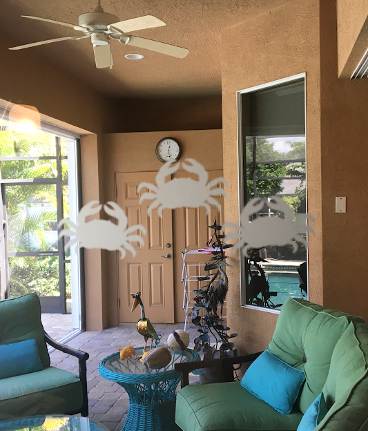 Crab window decals