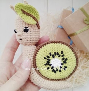 PATRON GRATIS CARACOL KIWI AMIGURUMI 45389