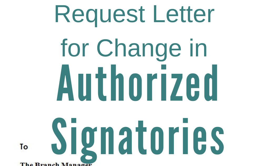 Request Letter for Change in Authorized Signatories word Sample