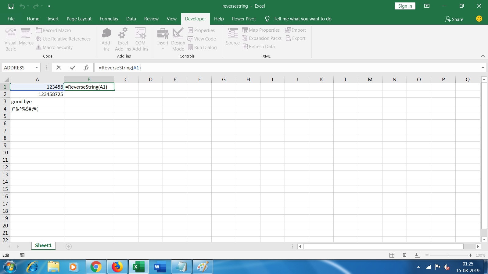 Excel Tricks Reverse The String In Excel