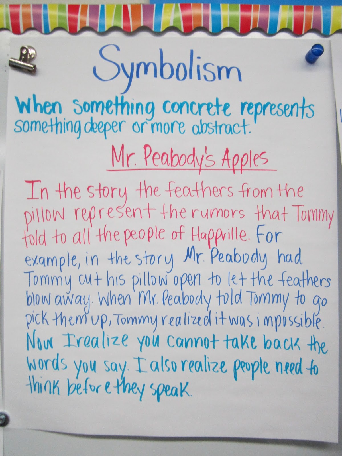 Symbolism In Reading Worksheet