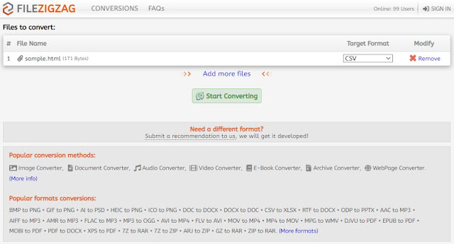 html to csv converter html to csv converter