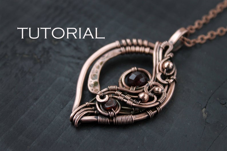 Lena Sinelnik Art's Copper Wire Wrapped Jewelry and Tutorials / The