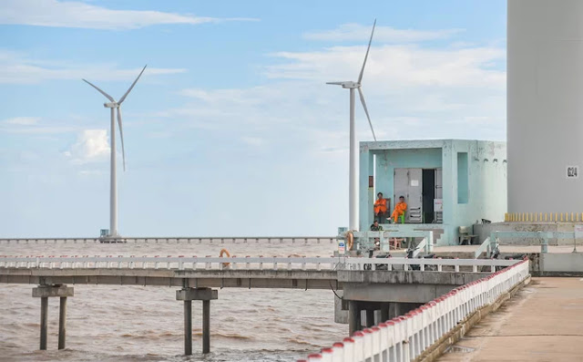 Vietnam's only marine wind farm