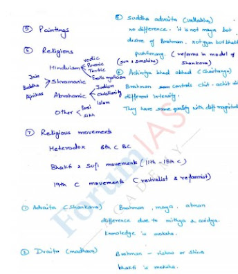 Forum IAS Art and Culture Hand Written Notes PDF  VISION