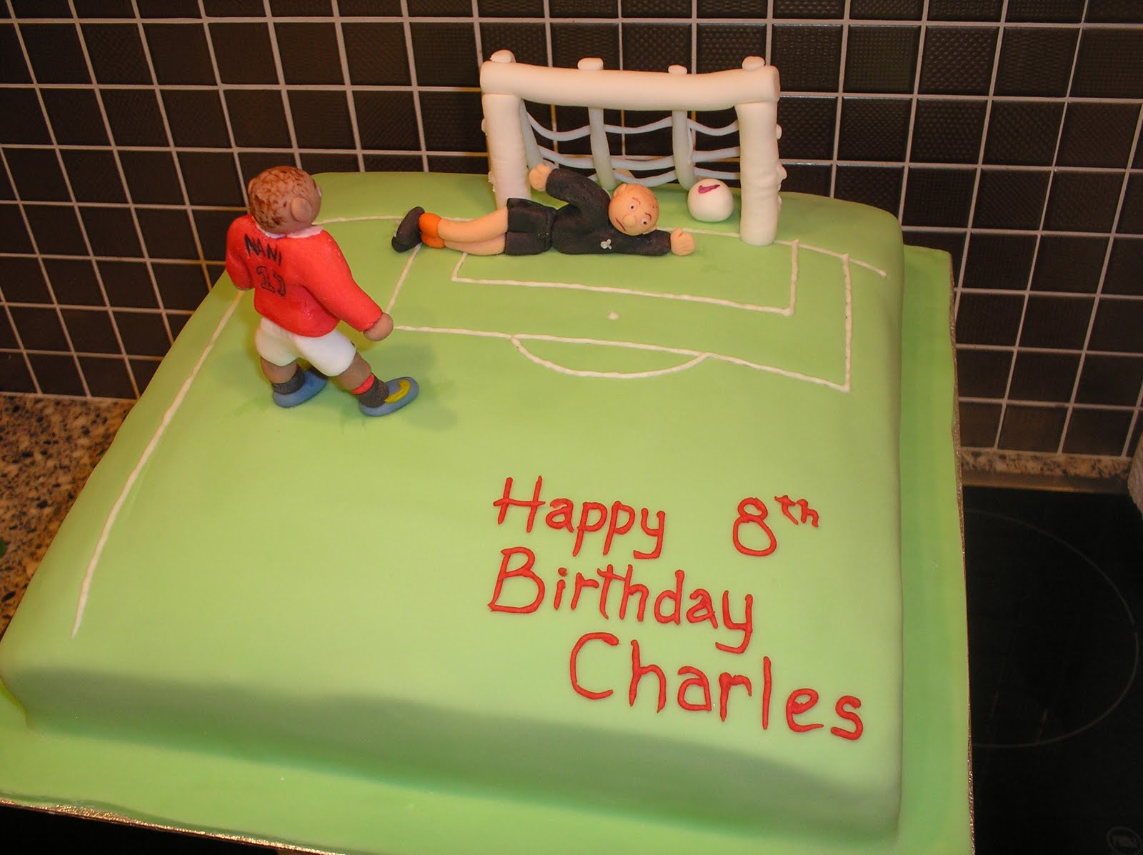 Nicky's Cakes Football Goal Cake