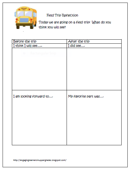 Classroom Freebies Too: Field Trip Reflection