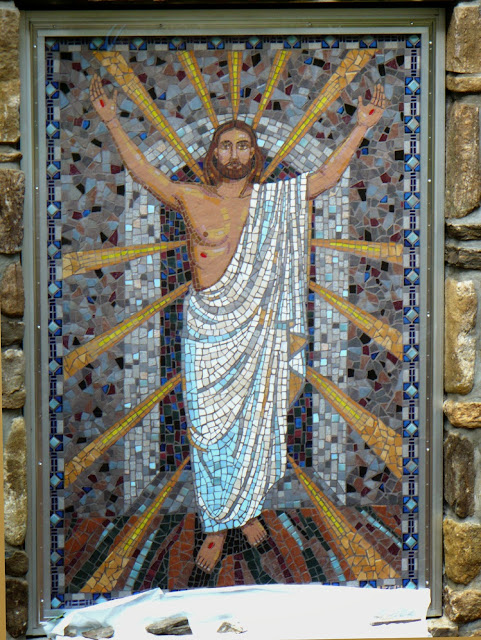 Mosaic mural of the Resurrection 