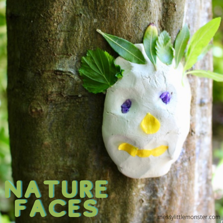 Clay Faces Make your own Nature Faces Messy Little Monster