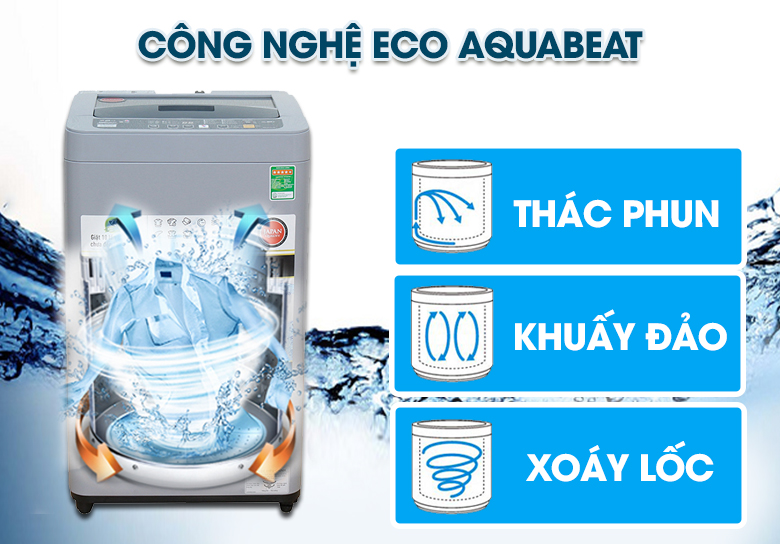 Công nghệ Máy giặt Panasonic NA-F76VS9GRV Eco Aquabeat đánh bay vết bẩn Công nghệ Máy giặt Panasonic NA-F76VS9GRV Eco Aquabeat đánh bay vết bẩn