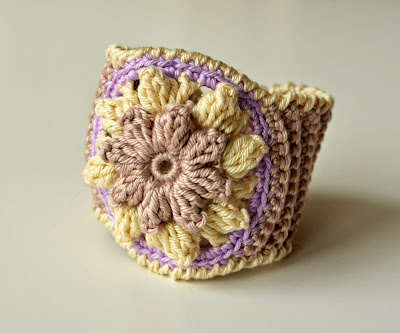 Crocheted Bracelet with Mandala